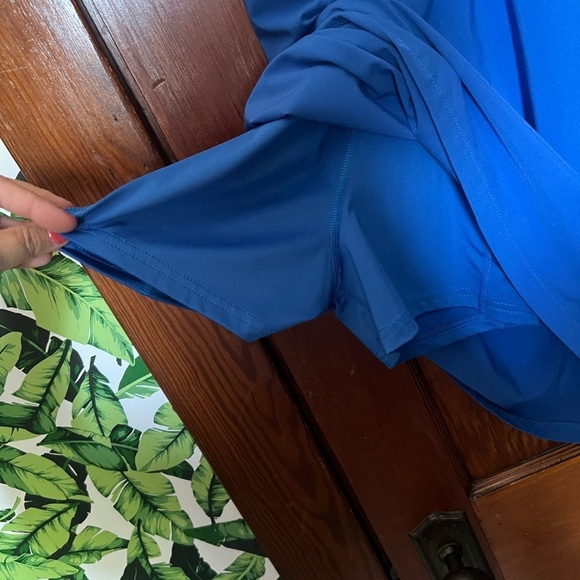 All in Motion Vibrant Blue Strapless Dress Built in Shorts Small - Picture 5 of 5